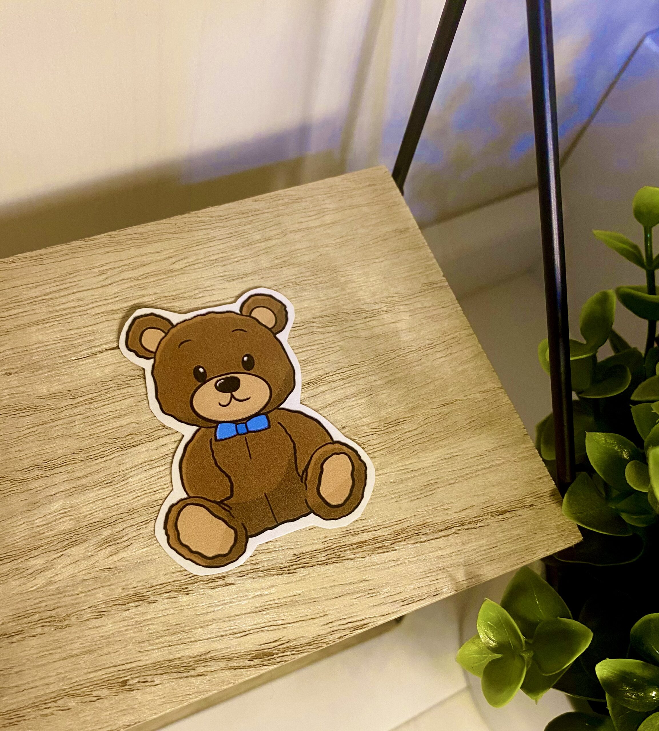 Cozy Teddy Bear Sticker