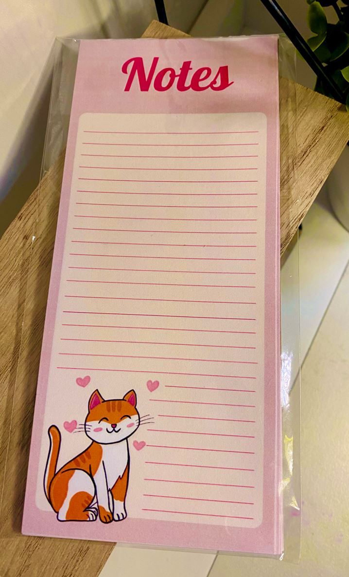 Large Love Cat Notepad 25 pages