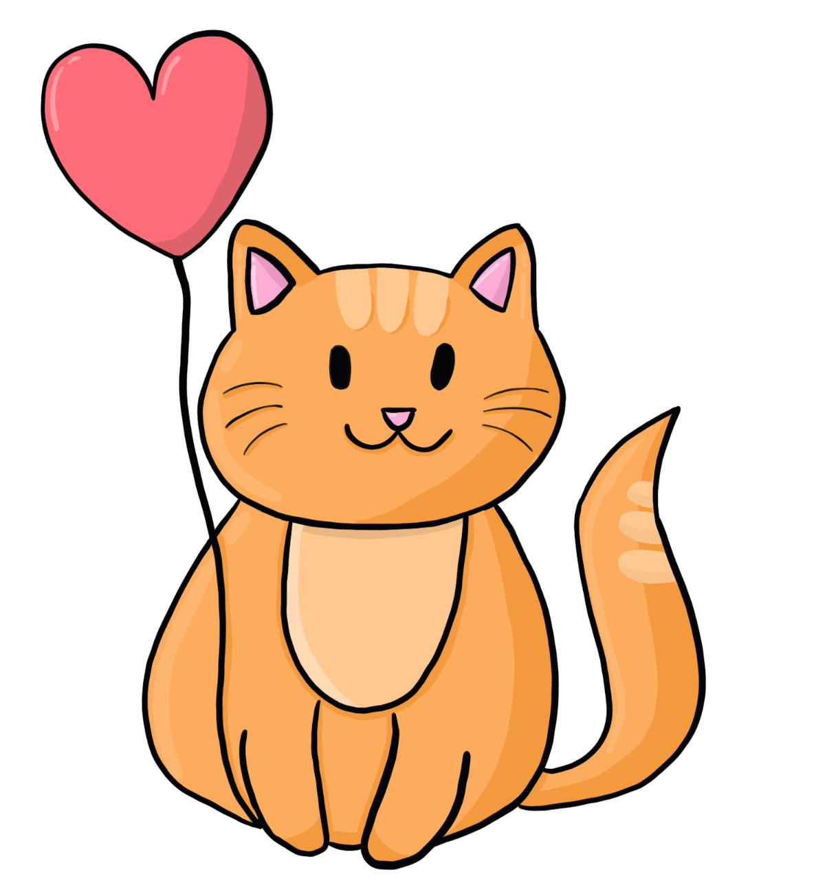 Valentine's Day Cat Sticker
