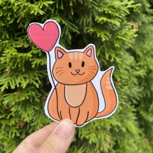 Heart Balloon Cat