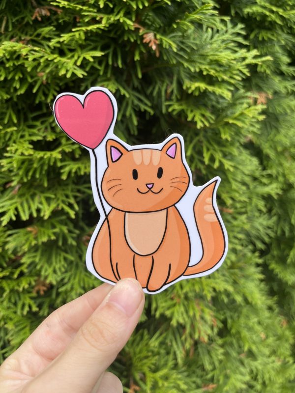 Heart Balloon Cat